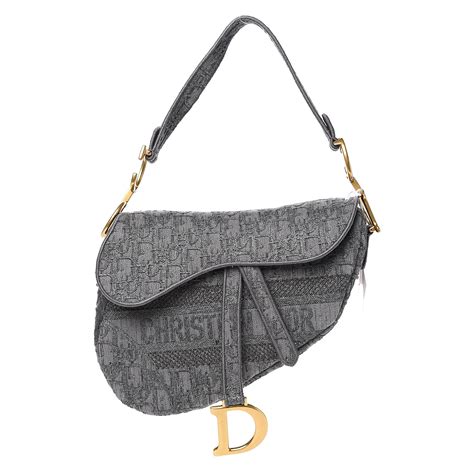 grey Dior purse